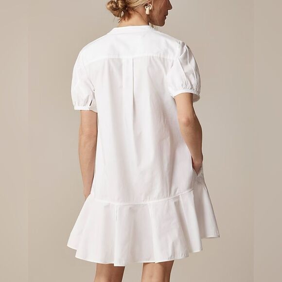 NWT J CREW Delilah dress in cotton poplin in white - Picture 5 of 8
